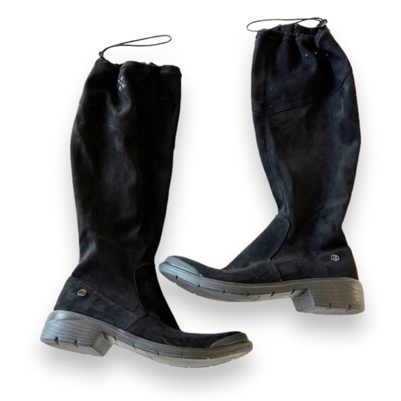 BZees 15” Boomerang Black Fabric Tall Boots Women’s‎ Size 7 Wench Halloween Fall - Picture 1 of 9